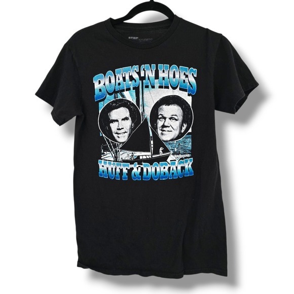 Step Brothers Boats N Hoes Graphic Tee Movie‎ Comedy T-Shirt Size S - Picture 1 of 8